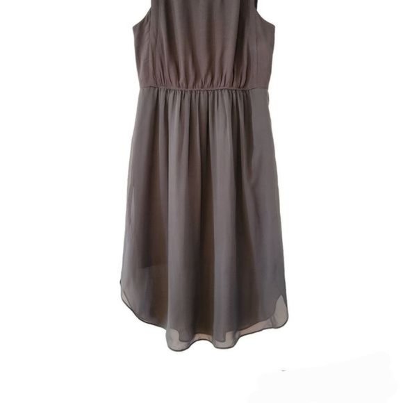 Madewell Lakeshore Silk Sleeveless Midi Dress Gray Size 4. - Picture 5 of 9